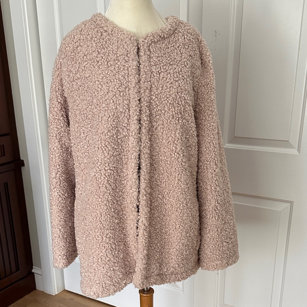 Max Studio Pink Teddy Jacket